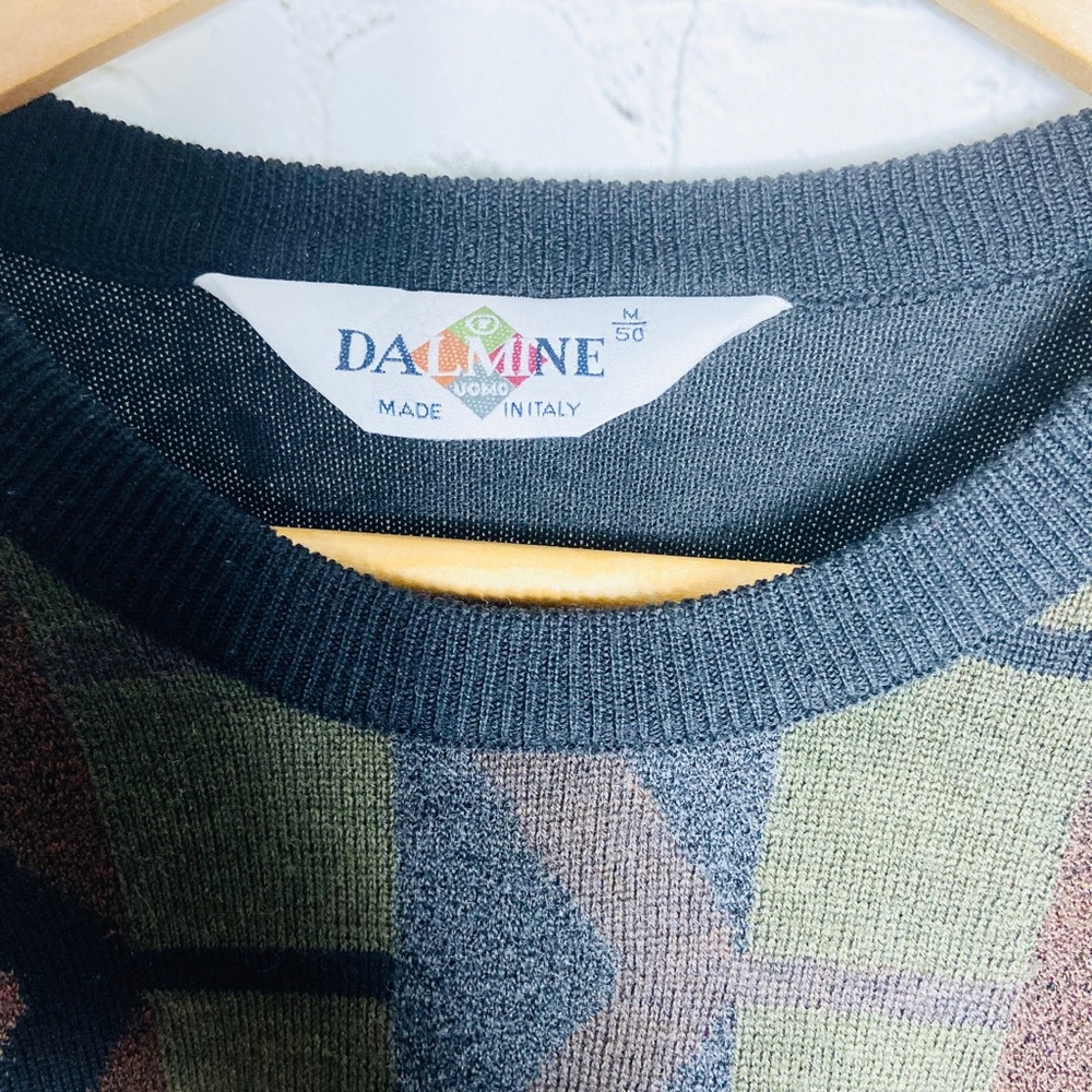 Dalmine Mens Sweater in Italian Merino Wool/ Med - Picture 3 of 5